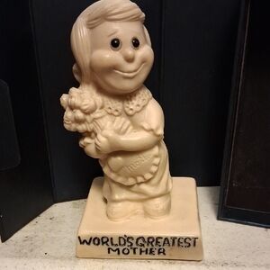 Charming World's Greatest Mother Figurine - Tan